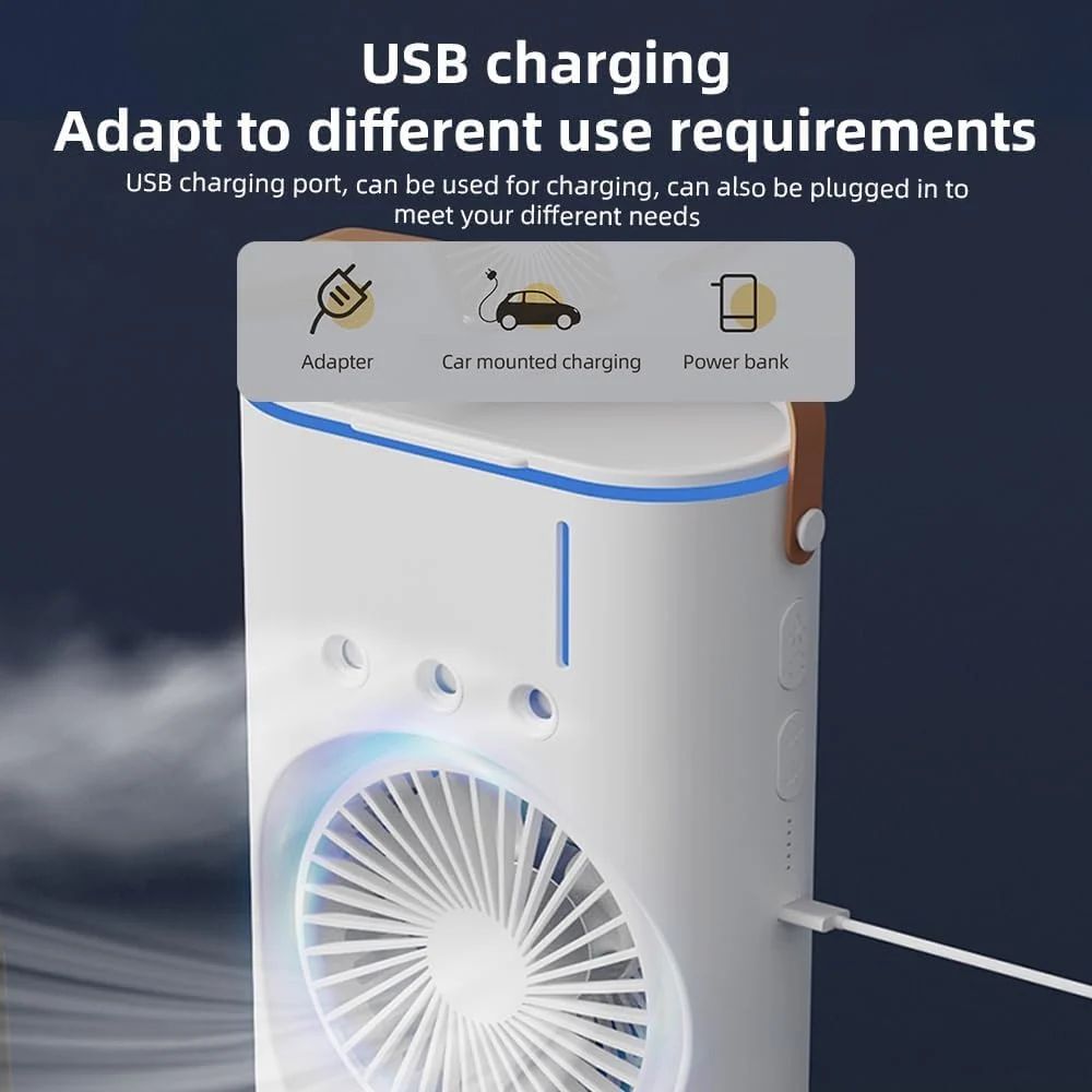Stylish Air Cooler - Evaporative Aqua Air - USB Charging - Portable & Handy