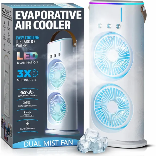 Stylish Air Cooler - Evaporative Aqua Air - USB Charging - Portable & Handy